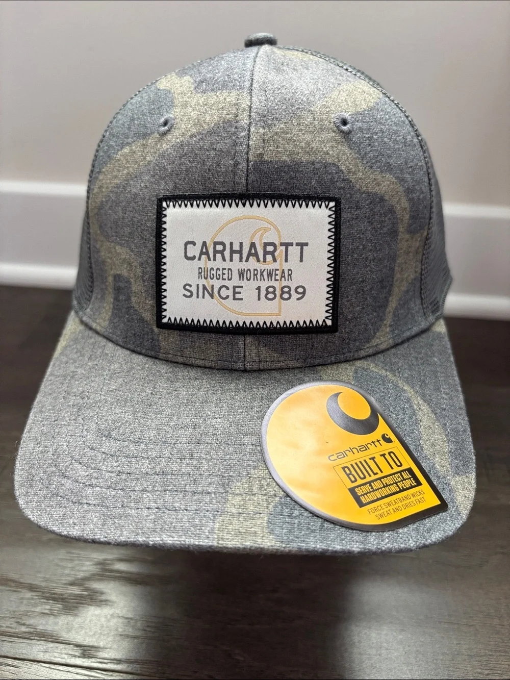 Carhartt Wool pre-curved mesh back,snap back,Force Sweatband,adjustable,Camo cap